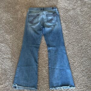 7 For All Mankind Tailorless Dojo, Raw hem, 30in inseam, size 27